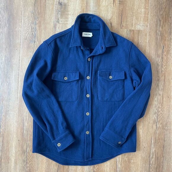 Taylor Stitch The Explorer Shirt in Navy Boiled Wool - Picture 4 of 10
